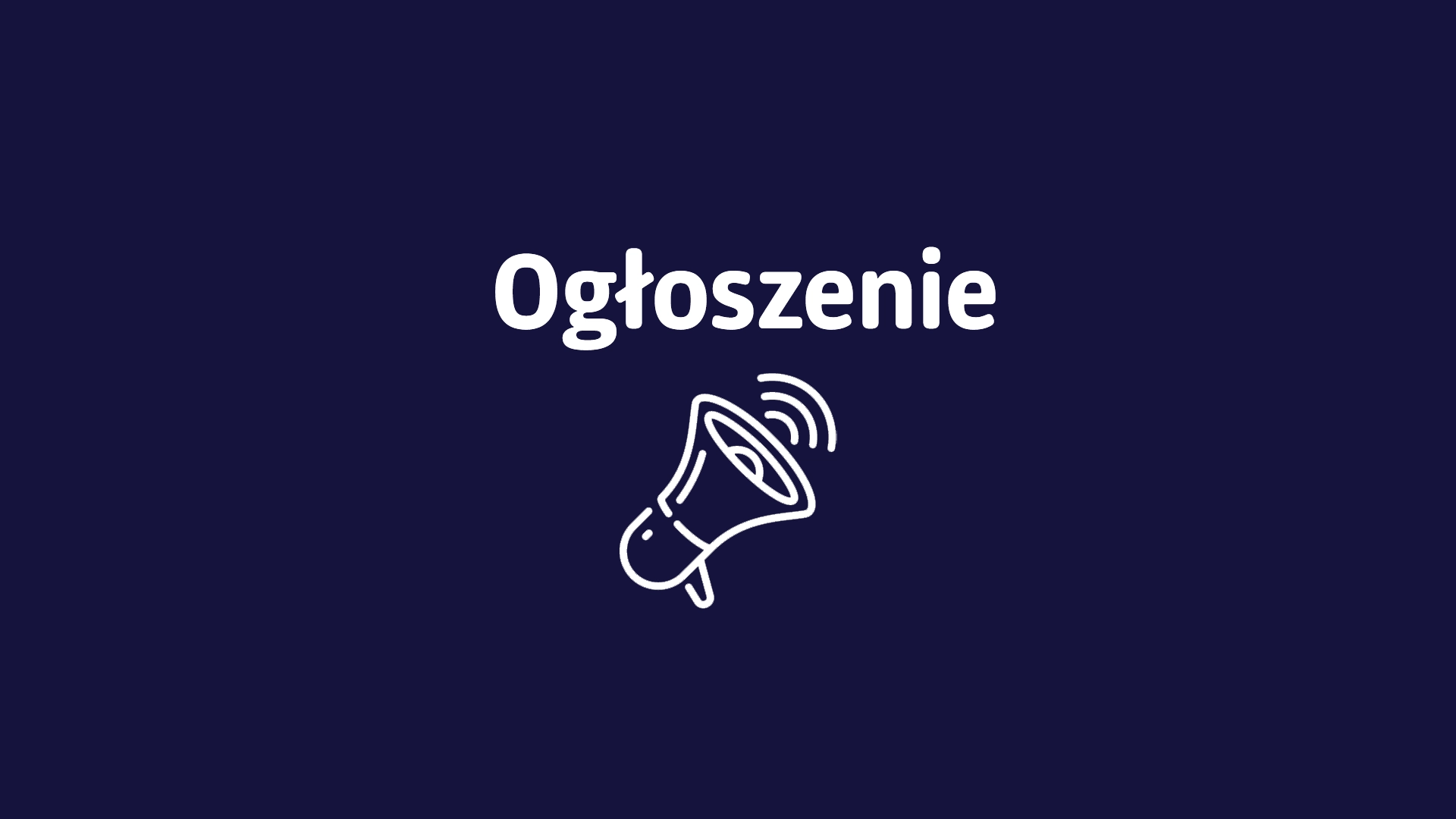 napis ogłoszenie