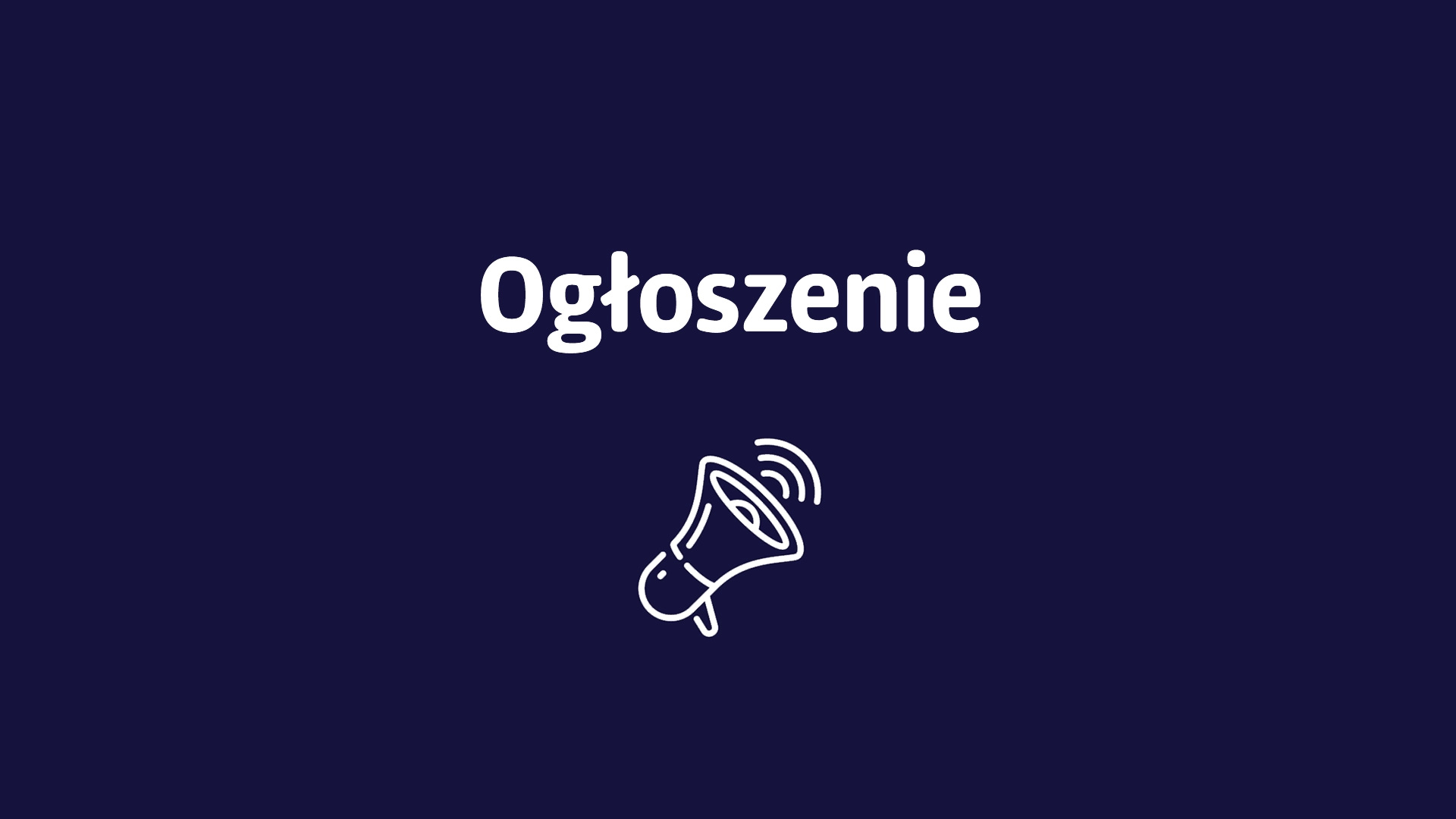 napis ogłoszenie